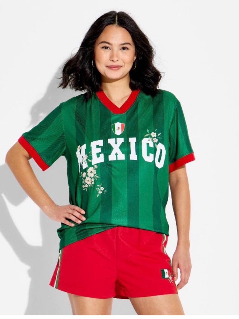 Zoe & Liv Target Mexico Viral Floral Soccer Jersey - Picture 2 of 3